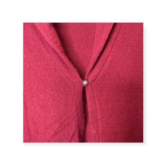 Avellini 100% Cashmere Open Front Cardigan | Women’s Size Small | Red - Picture 4 of 6